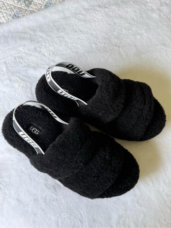 UGG Shoes - UGG Platform Fluffita Slippers Black